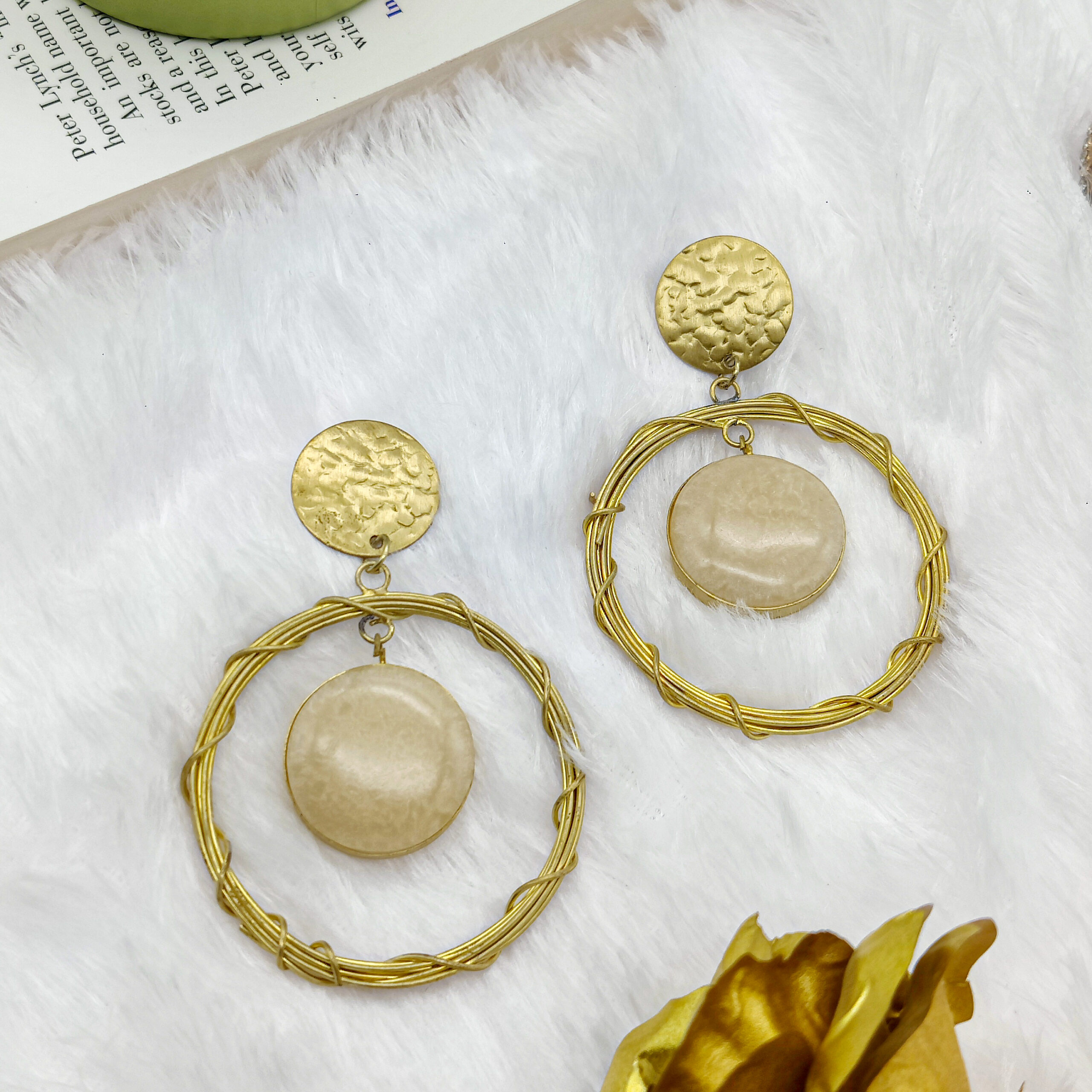 Circle Druzy Stone Drops