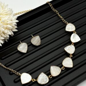 White Stone Statement Neckpiece