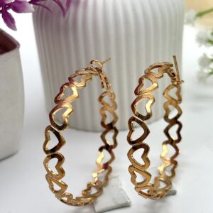 Estene Heart Hoops-Golden