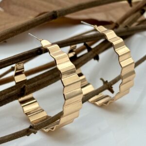 Ileana Crinkled Texture Hoops