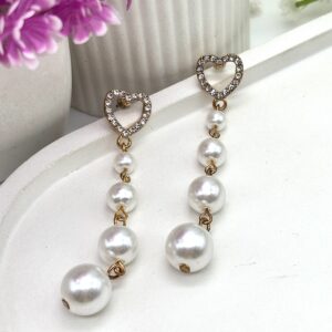Heart Pearl Dangles
