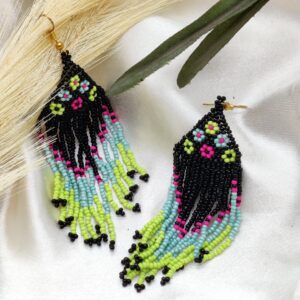 Multicolor Beaded Fall Dangles