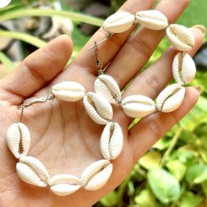 Cowrie Shell Hoops