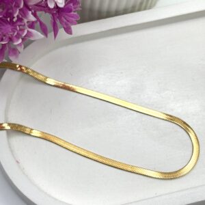 Snake Scale Gold Plated Anti Tarnish Neck Chain
