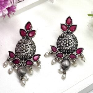 Kamakshi - German Silver Earrings