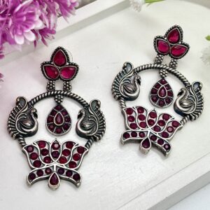 Mayurakshi - German Silver Earrings