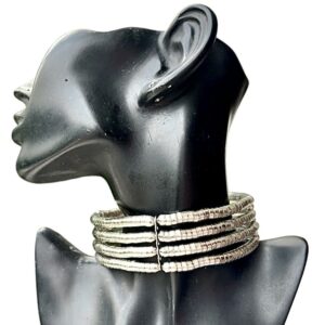 Titania Sleek Choker - Silver (Adjustable)