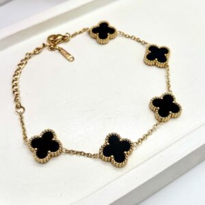 Black Clover Stone Studded Bracelet