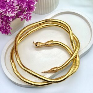 Twist Snake Bendable Necklace- Golden
