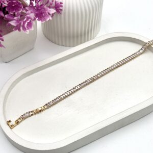 Golden Tennis Bracelet - Adjustable