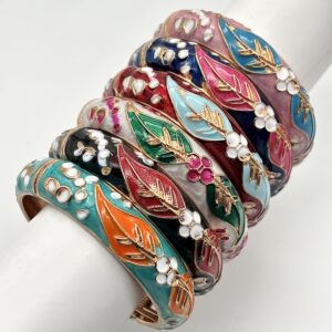 Enamel Bangle Stack (Set of 6)