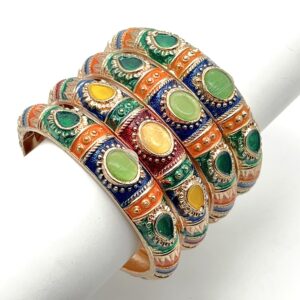 Enamel Bangle Stone Multicolor (Single)