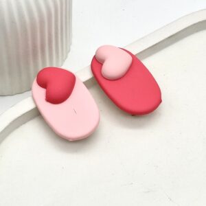 Oval Heart Hair Clip