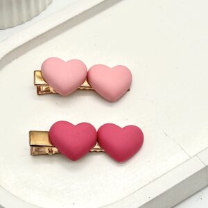 Twin Heart Hair Clip